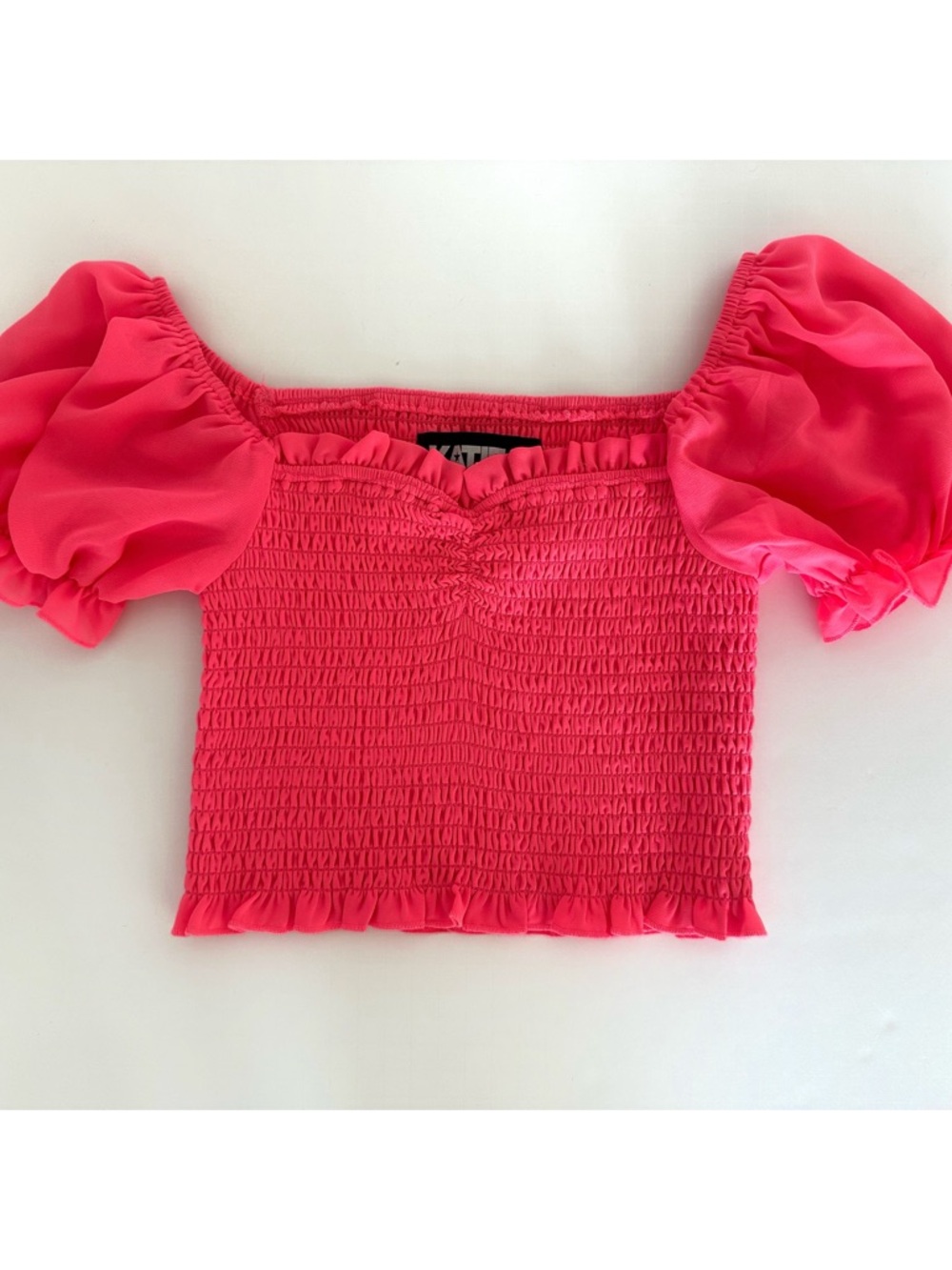 KatieJnyc Girls’ Marlee Smocked Floral Puff Sleeve Top - Big Kid